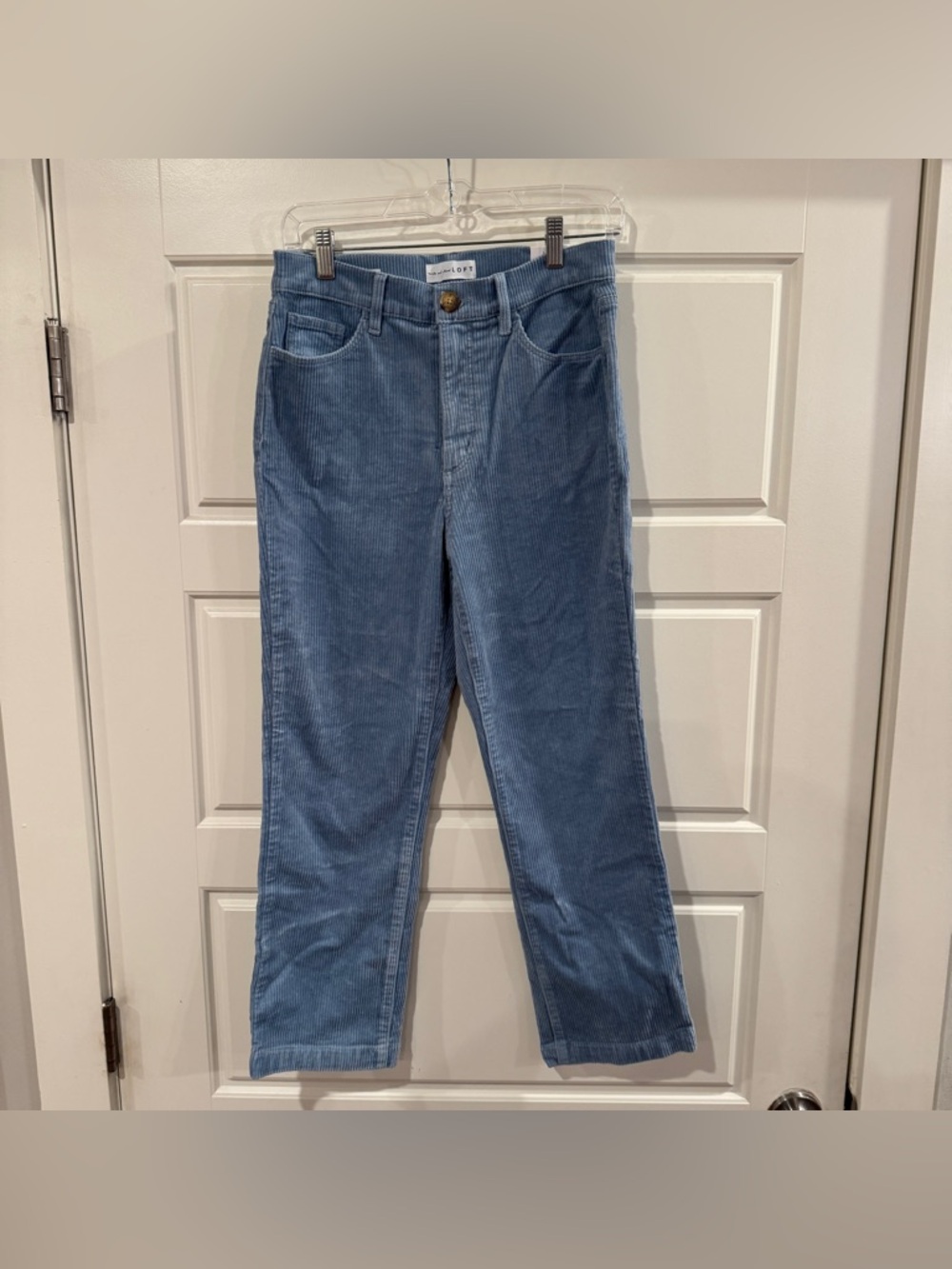 LOFT Petite Straight Blue Corduroy Pants Women’s Size 28/6  (6 Petite)